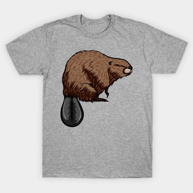 Beaver T-Shirt by Sticker Steve